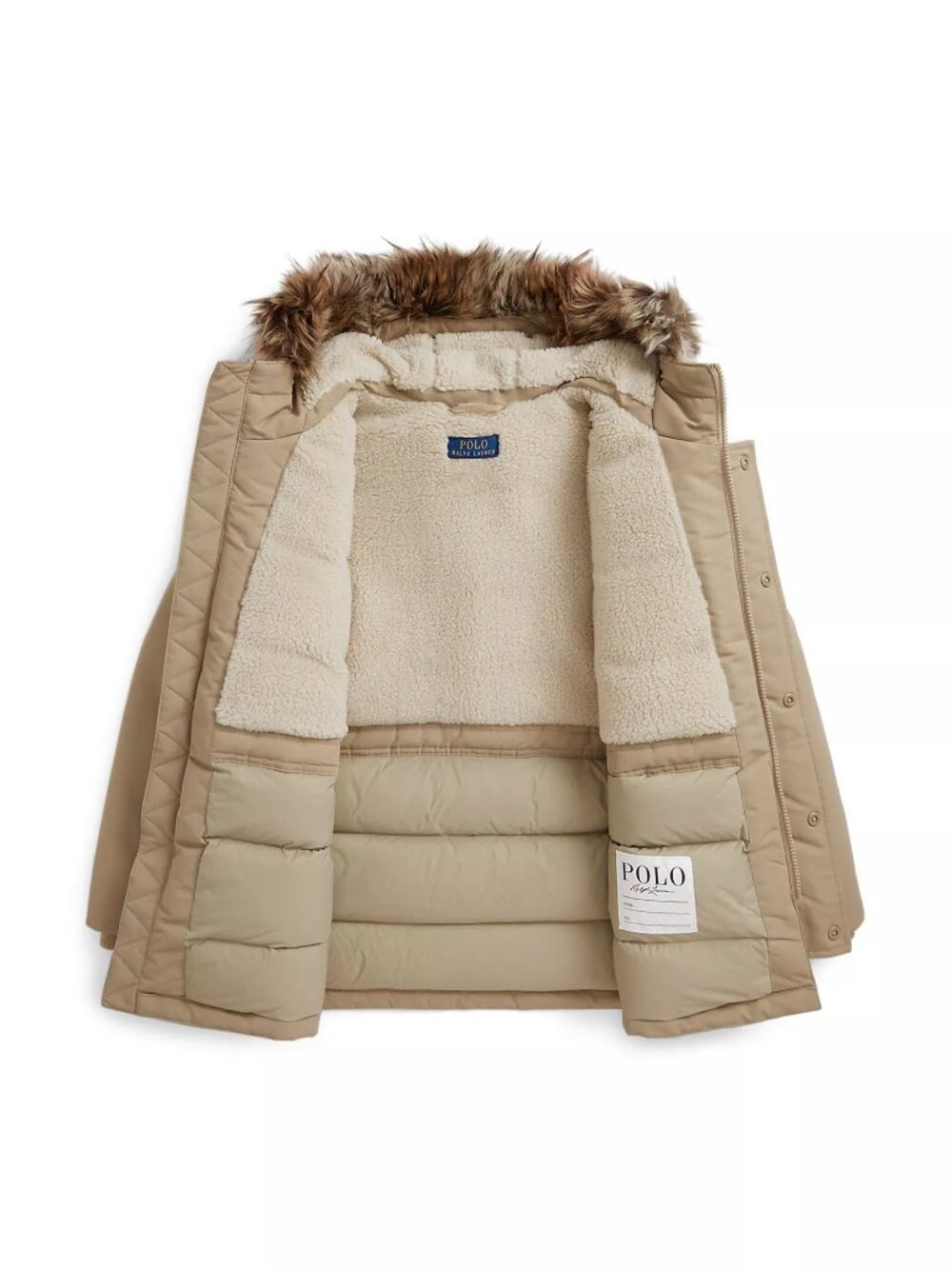 Polo Ralph Lauren Big Boys' Faux-Fur-Trim Down Parka Size X Large XL - Picture 3 of 16